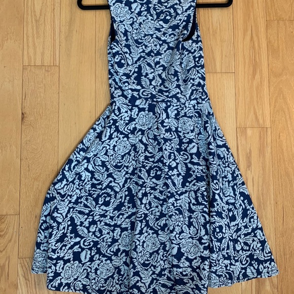 Navy Fit and Flare Dress - Picture 3 of 3